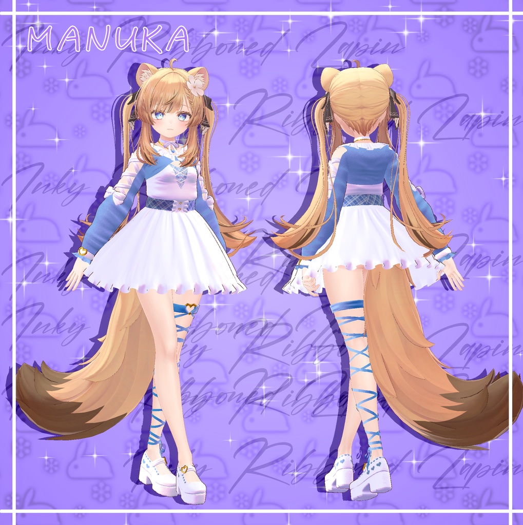 『6アバター対応』 Inky Ribboned Lapin / インキーリボンラパン