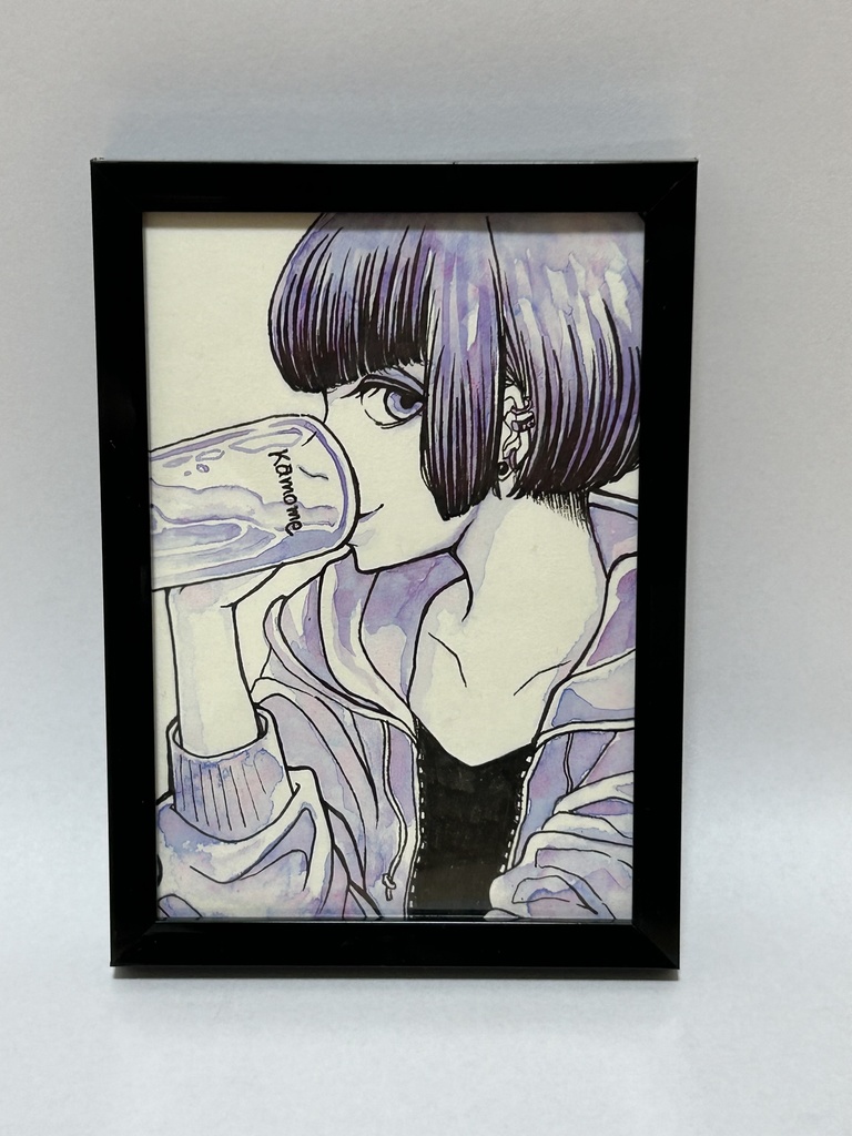 イラスト原画「beer girl」