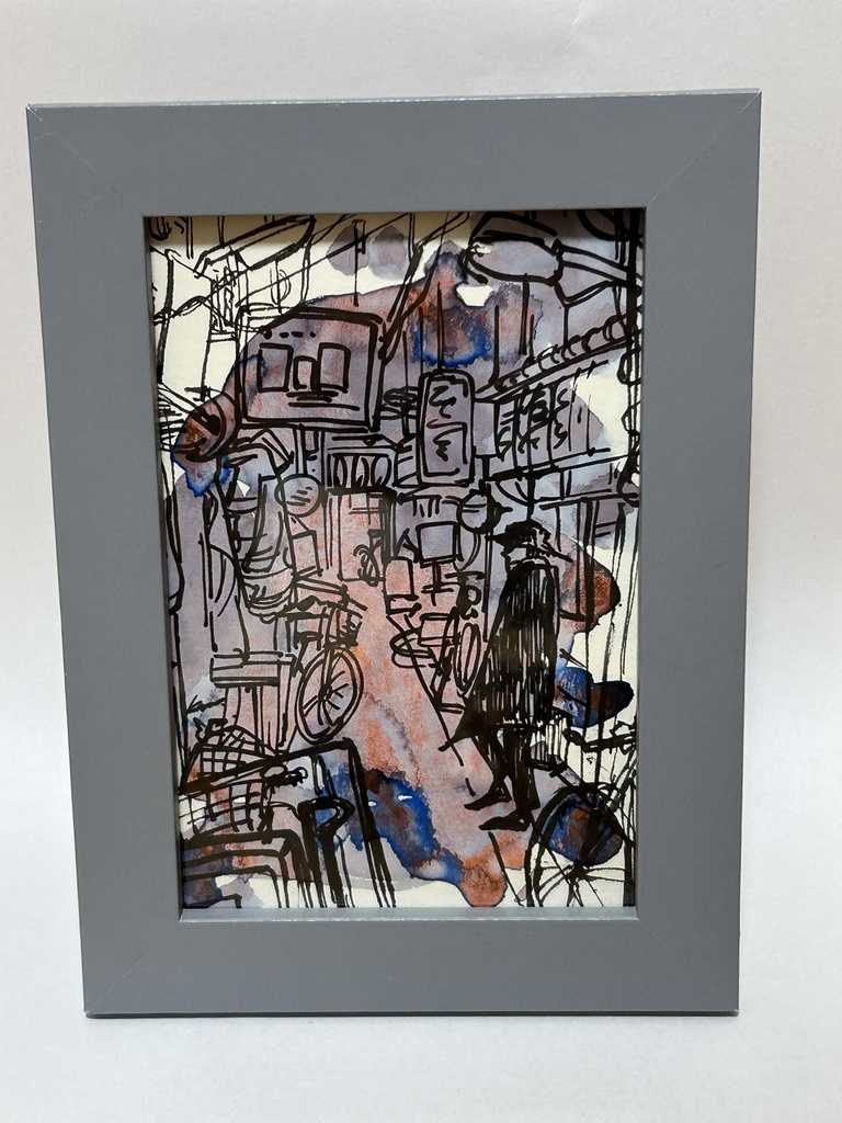 イラスト原画「酔い醒まし」