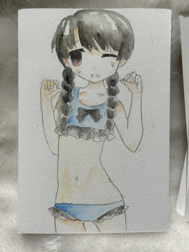 匿名発送　水彩画