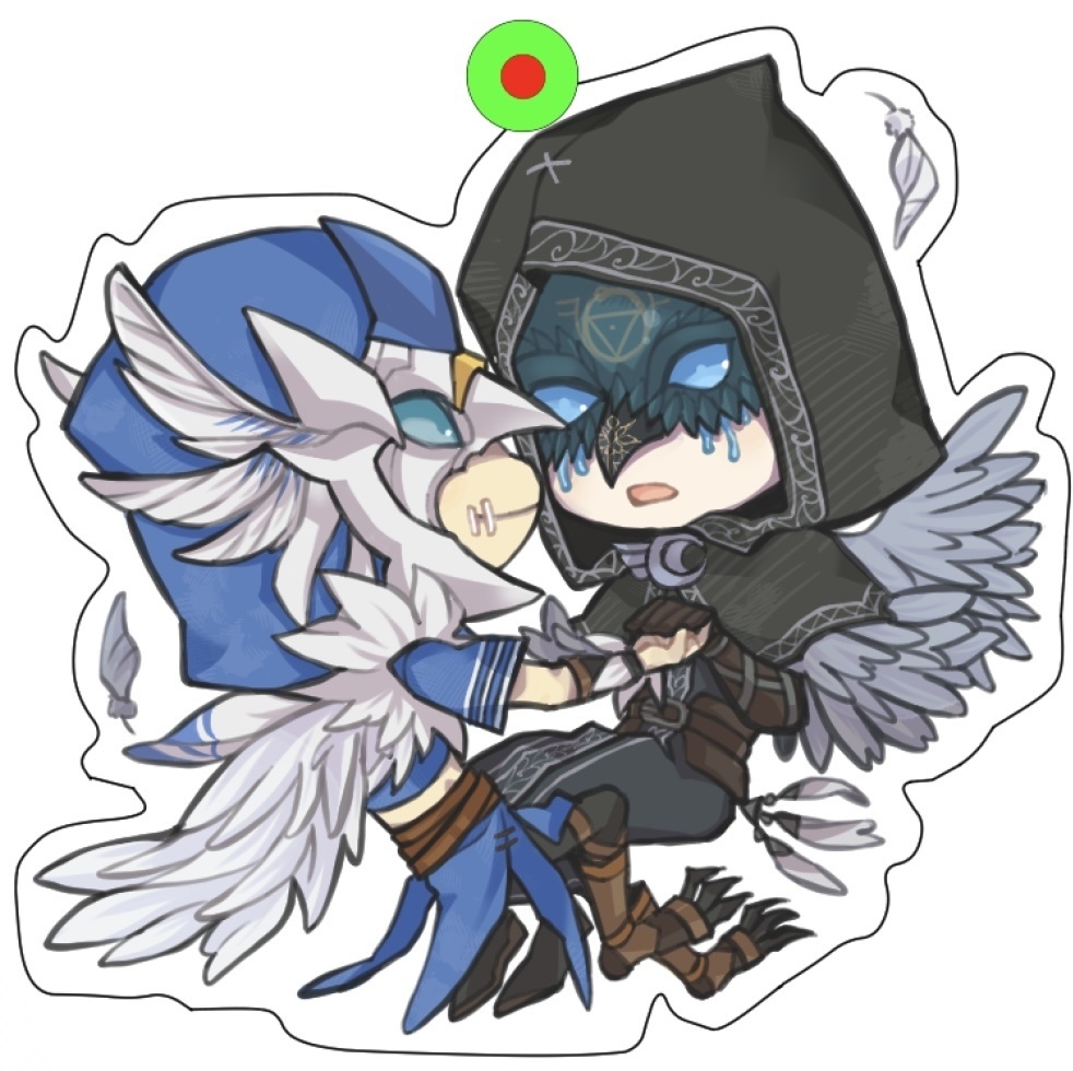 傭占アクリルキーホルダー(鷹梟)