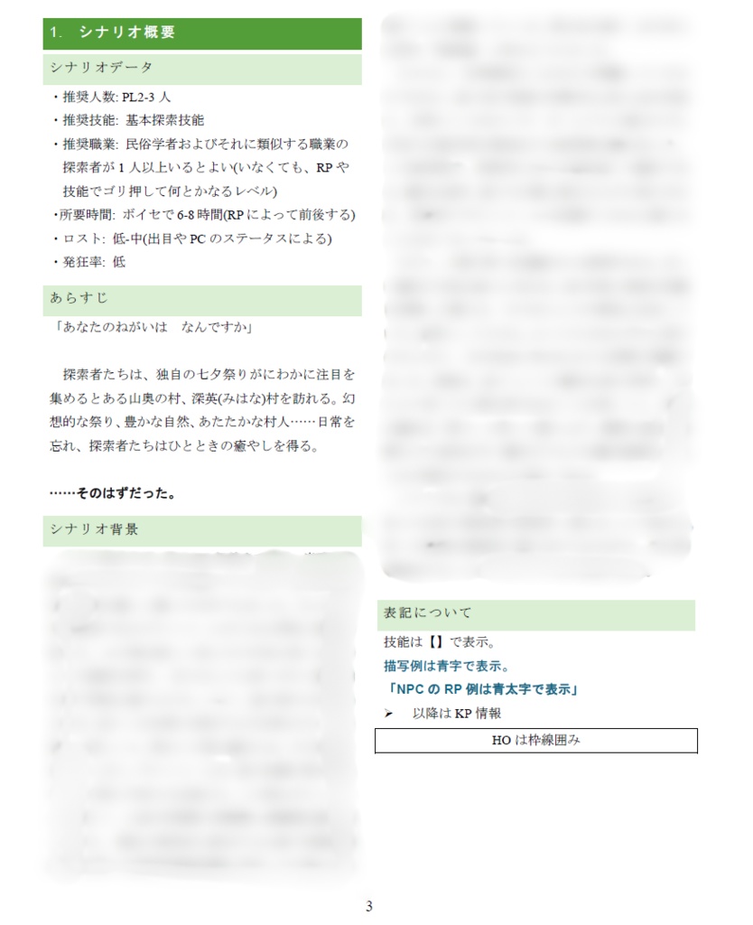 【CoCシナリオ(第6版)】笹舟