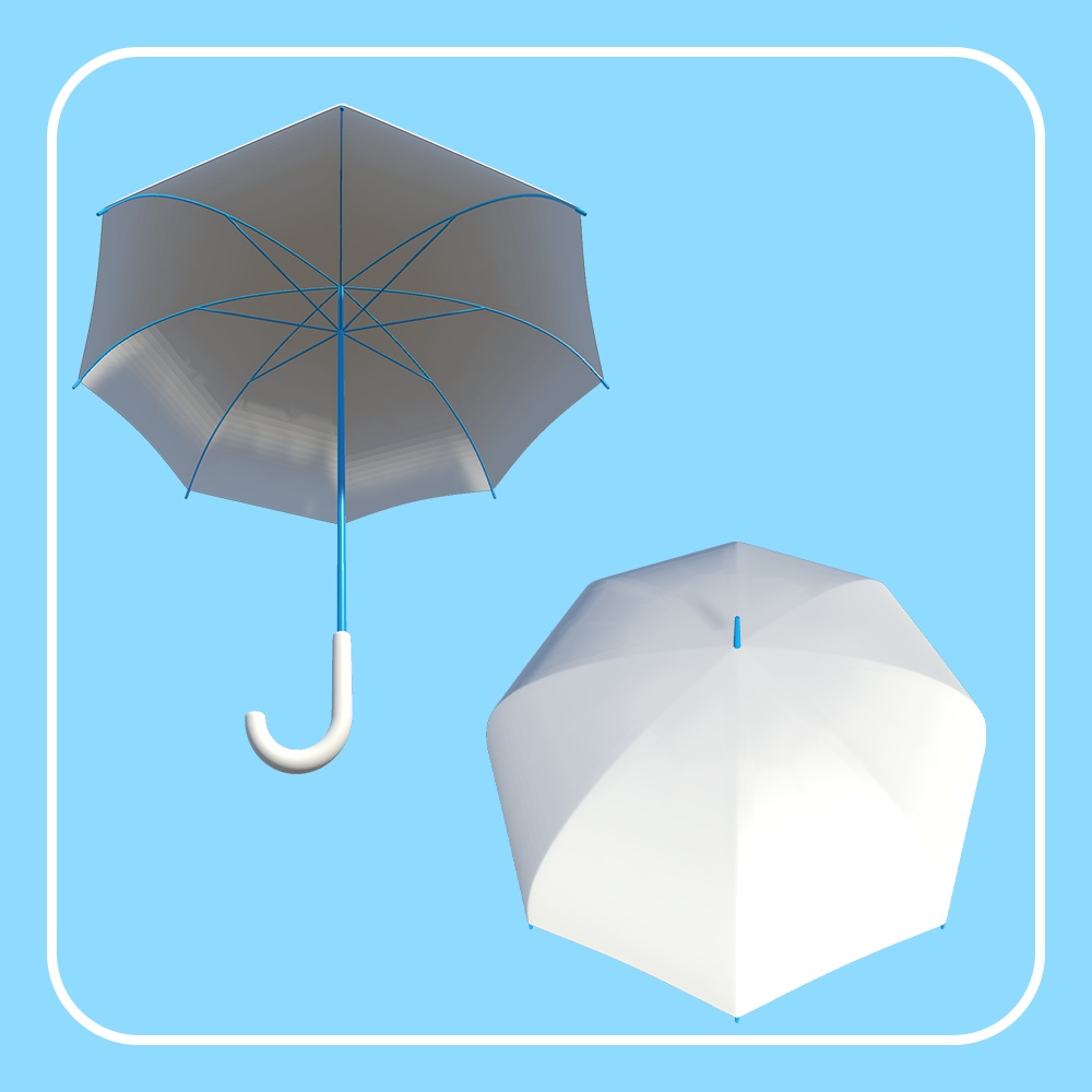 【VRChat】シンプルな傘【3D】カラー変更可