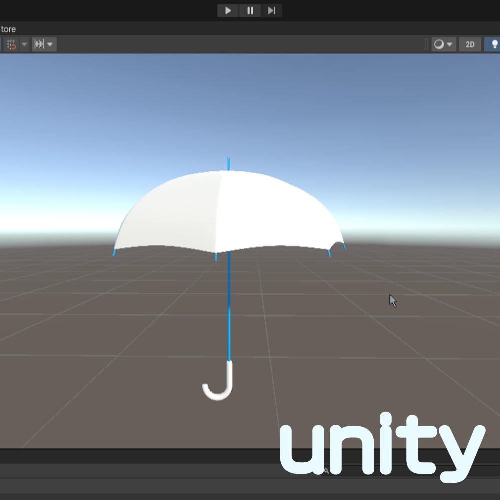 【VRChat】シンプルな傘【3D】カラー変更可