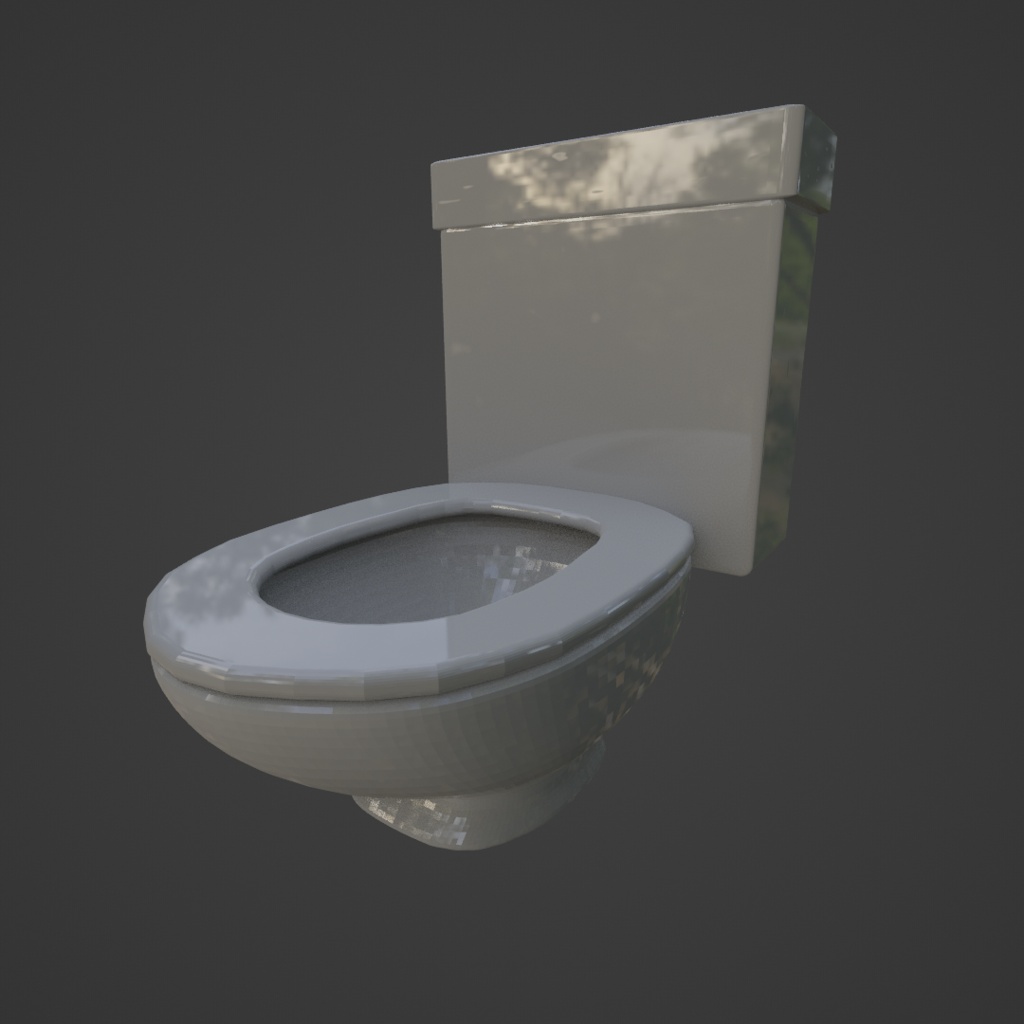 【3D素材】シンプルなトイレ【Blender / FBX】