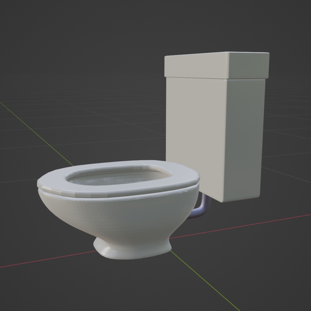 【3D素材】シンプルなトイレ【Blender / FBX】