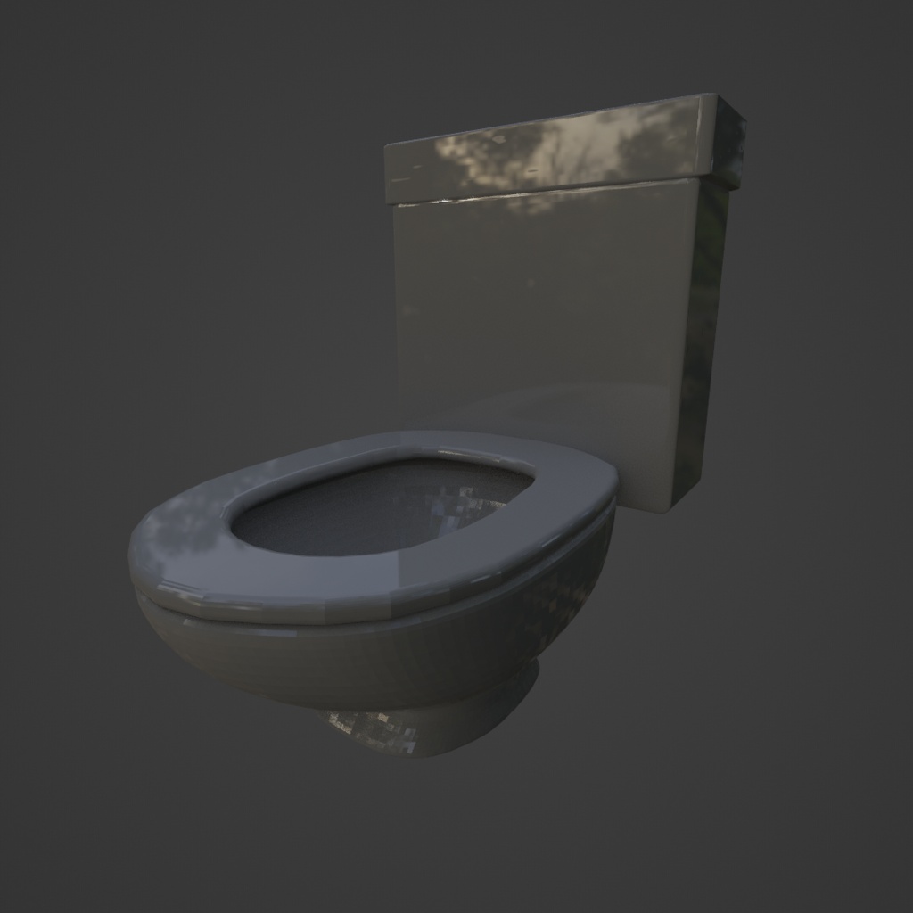 【3D素材】シンプルなトイレ【Blender / FBX】