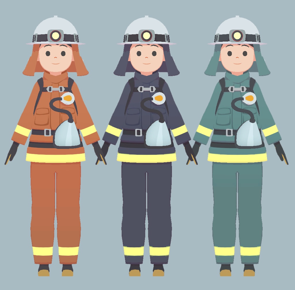 ウエコ作成3Dモデル【消防士】