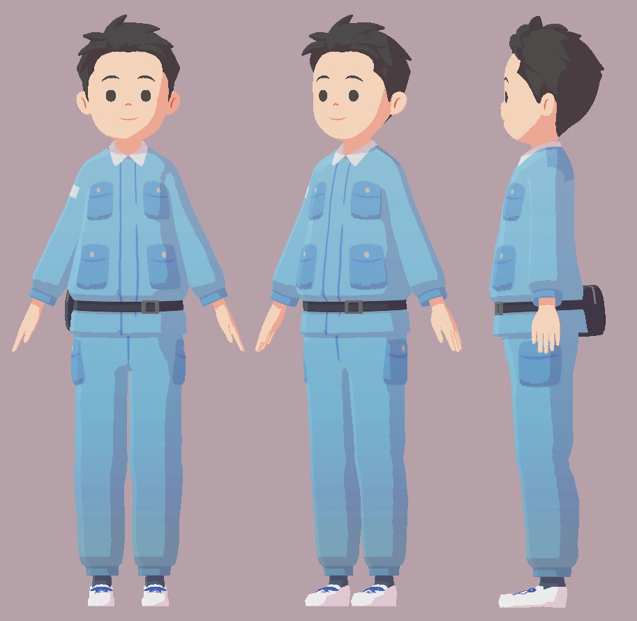 ウエコ作成3Dモデル【清掃員】