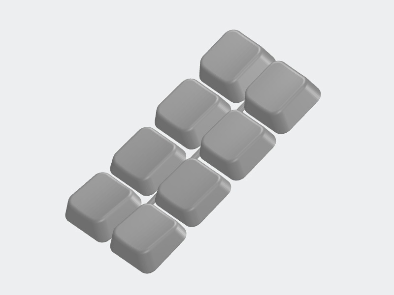 Cherry プロファイル風 狭ピッチキーキャップ STL データ