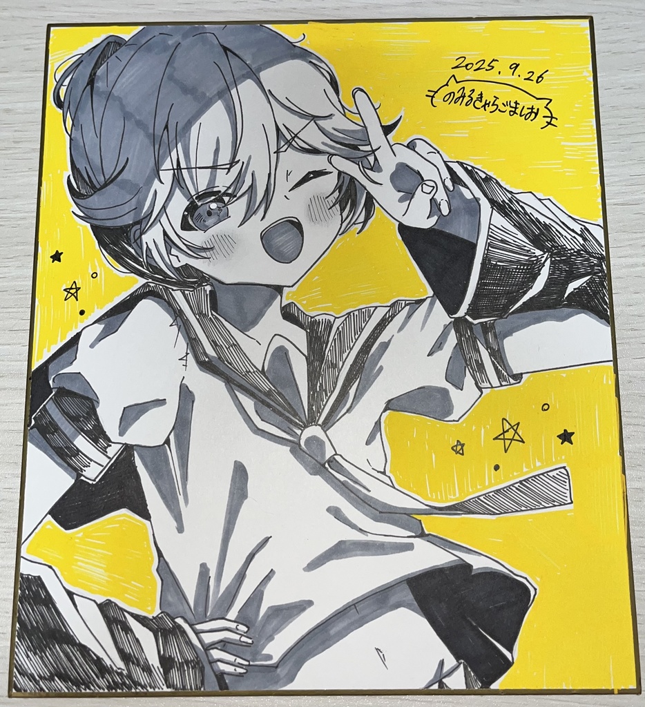 鏡音レン　色紙　ピースバージョン
