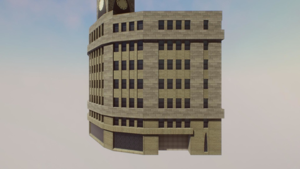 【無料Free】銀座ビル01デパートユニティ用3Dモデル