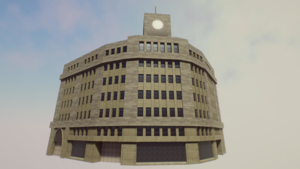 【無料Free】銀座ビル01デパートユニティ用3Dモデル