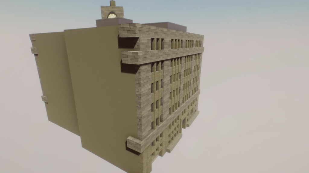 【無料Free】銀座ビル01デパートユニティ用3Dモデル