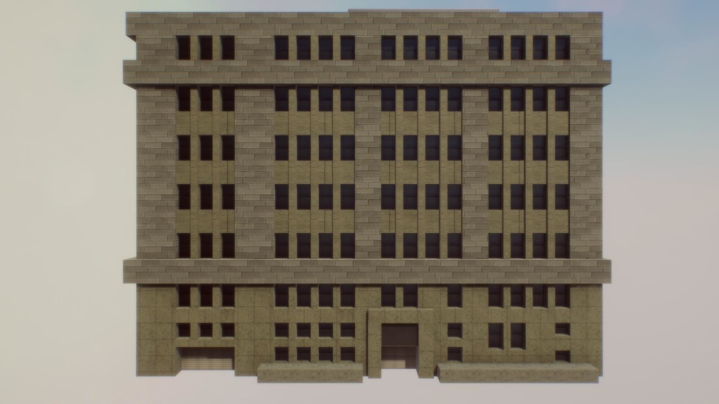 【無料Free】銀座ビル01デパートユニティ用3Dモデル