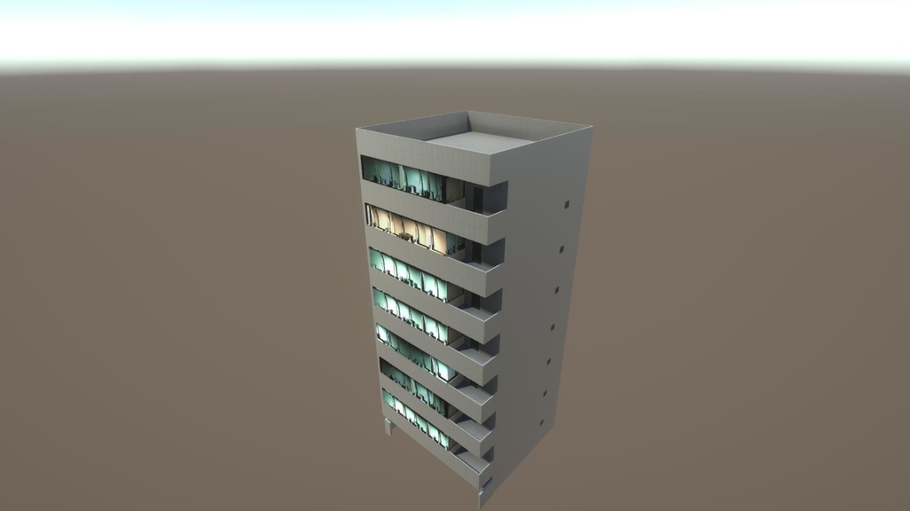 【無料Free】日本のビルセット01ユニティ用3Dモデル v2