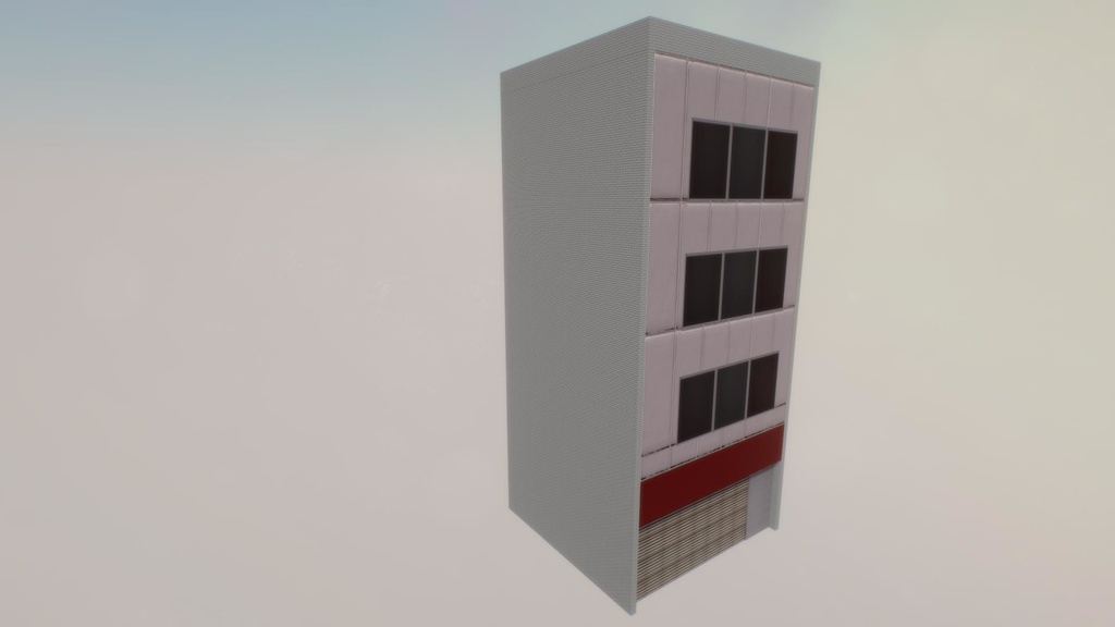 【無料Free】日本のビルセット01ユニティ用3Dモデル