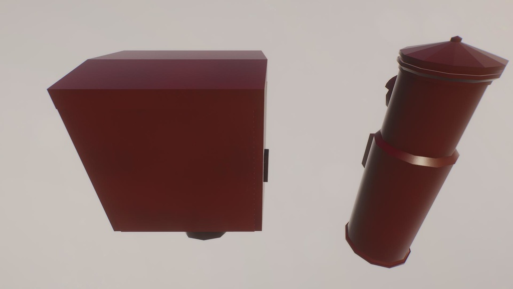 【無料Free】郵便ポストセットユニティ用3Dモデル