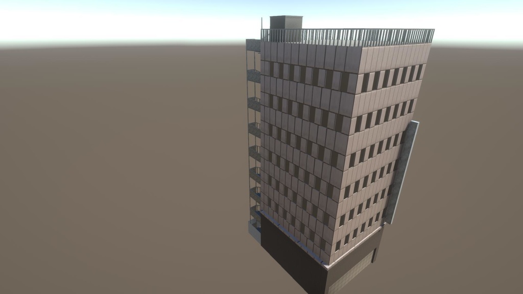 【無料Free】日本のビルセット02ユニティ用3Dモデル v2