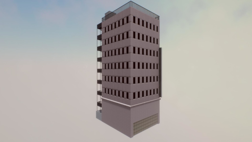 【無料Free】日本のビルセット02ユニティ用3Dモデル