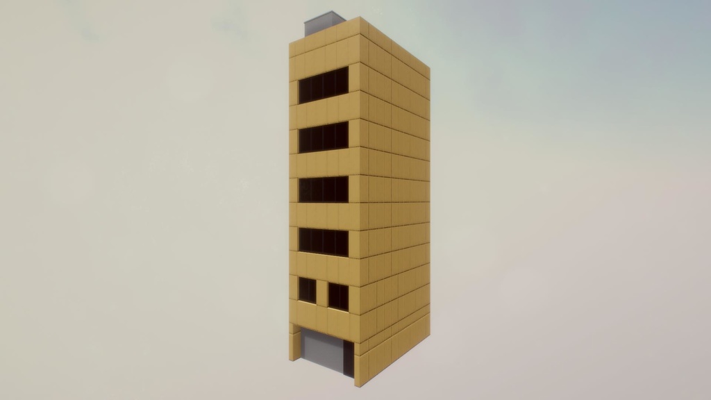 【無料Free】日本のビルセット02ユニティ用3Dモデル