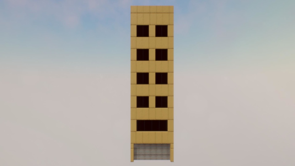 【無料Free】日本のビルセット02ユニティ用3Dモデル