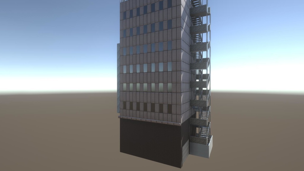 【無料Free】日本のビルセット02ユニティ用3Dモデル v2