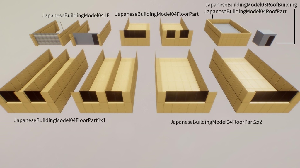 【無料Free】日本のビルセット02ユニティ用3Dモデル