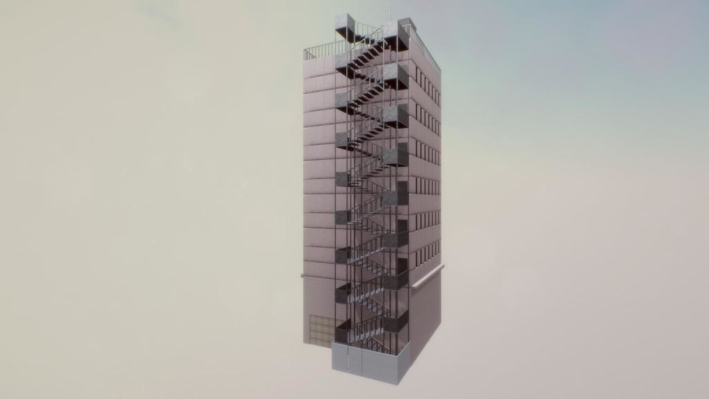 【無料Free】日本のビルセット02ユニティ用3Dモデル