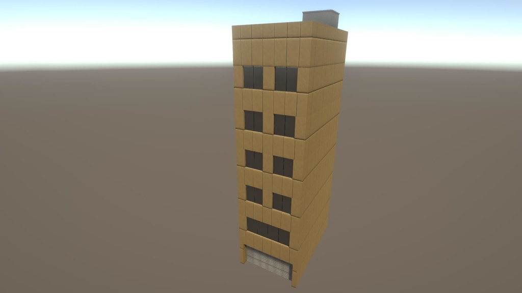 【無料Free】日本のビルセット02ユニティ用3Dモデル v2