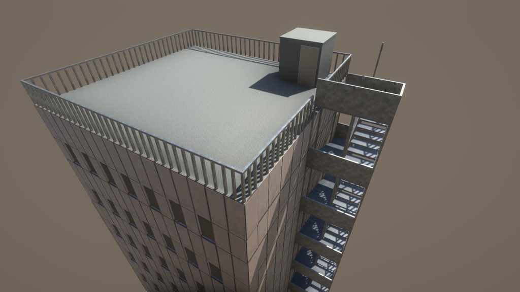 【無料Free】日本のビルセット02ユニティ用3Dモデル v2