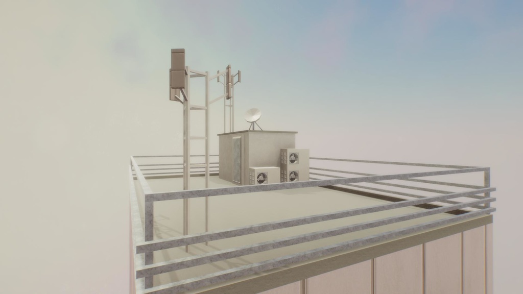 日本のビルセット03ユニティ用3Dモデル