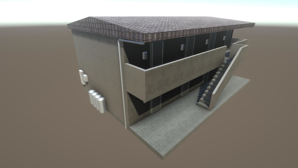 【無料Free】日本のビルセット05ユニティ用3Dモデル