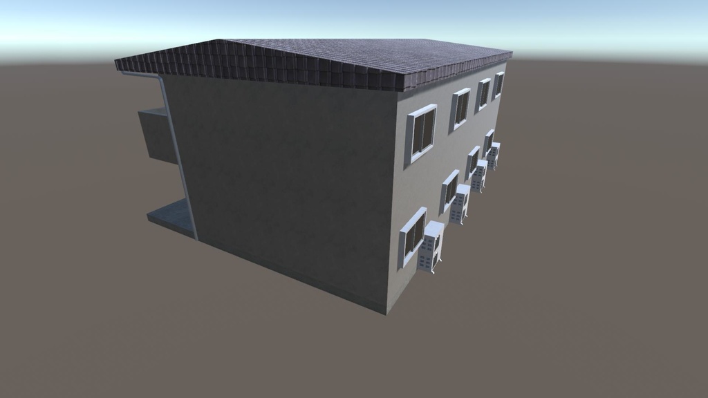 【無料Free】日本のビルセット05ユニティ用3Dモデル