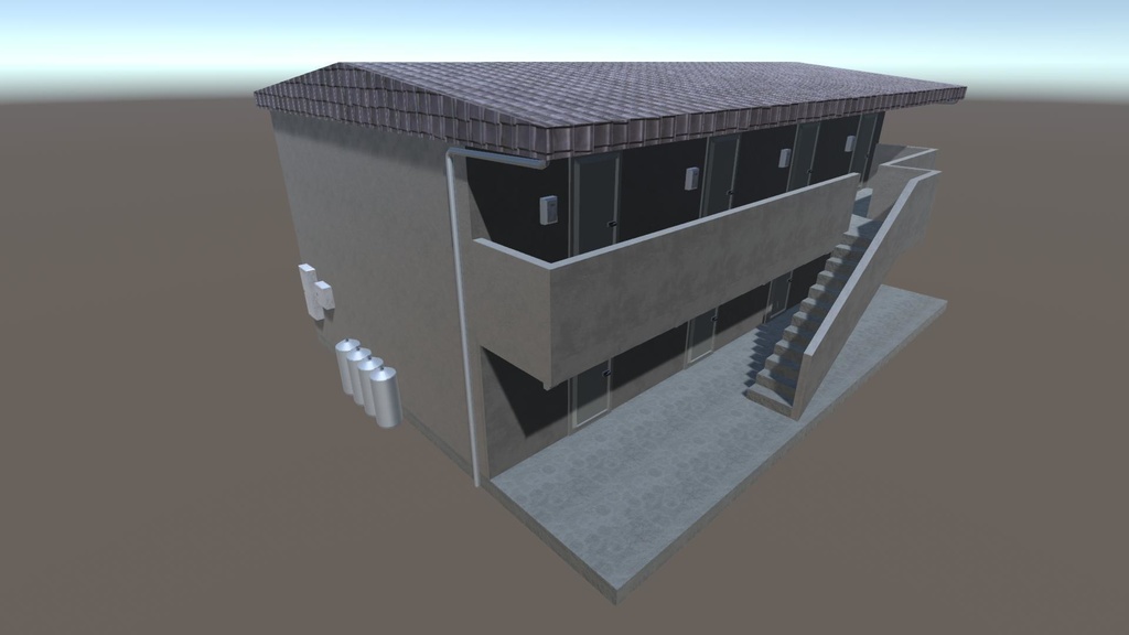 【無料Free】日本のビルセット05ユニティ用3Dモデル