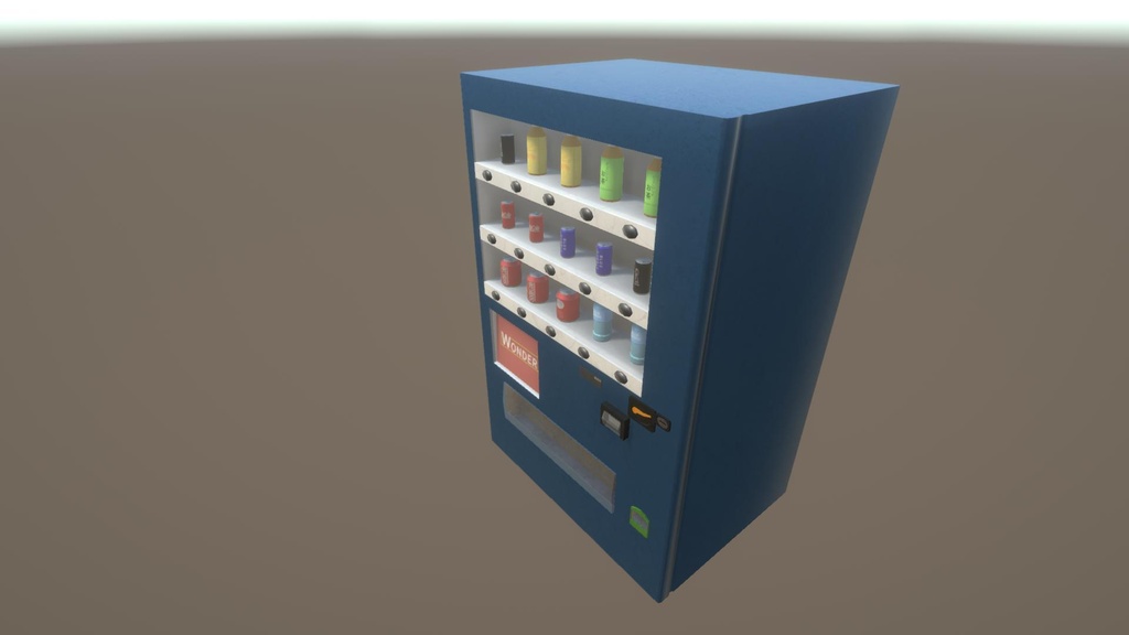 【無料Free】自販機ユニティ用3Dモデル v2