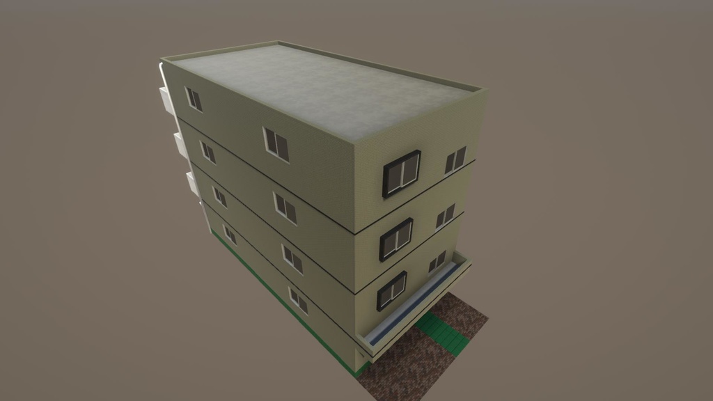 【無料Free】日本のビルセット08:マンション ユニティ用3Dモデル