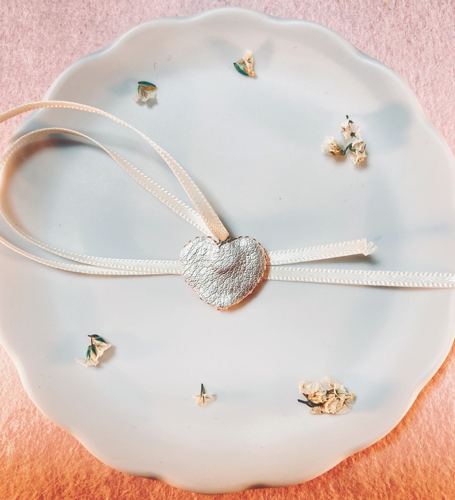 ぬい用ハートネックレス クリスタルピンク