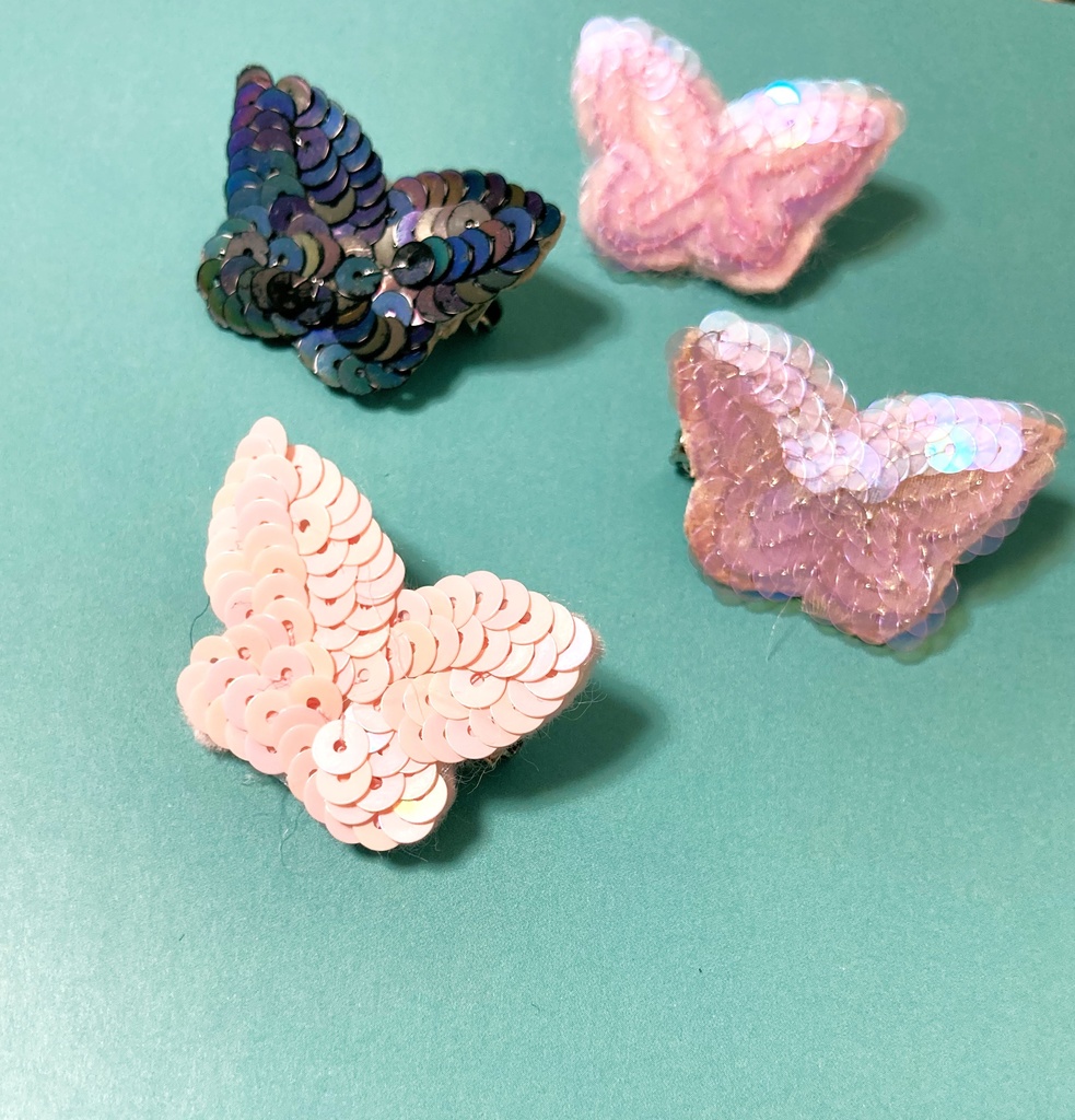 ぬい用パピヨンブローチ pink