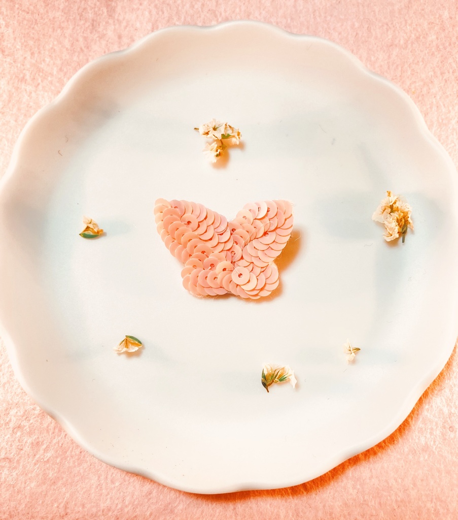 ぬい用パピヨンブローチ pink