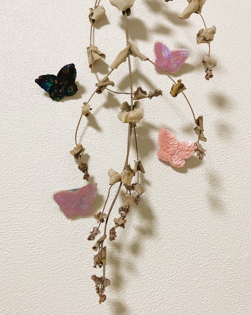 ぬい用パピヨンブローチ pink