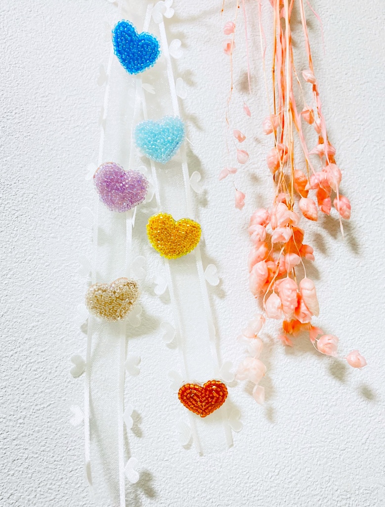 ぬい用ハートブローチ yellow