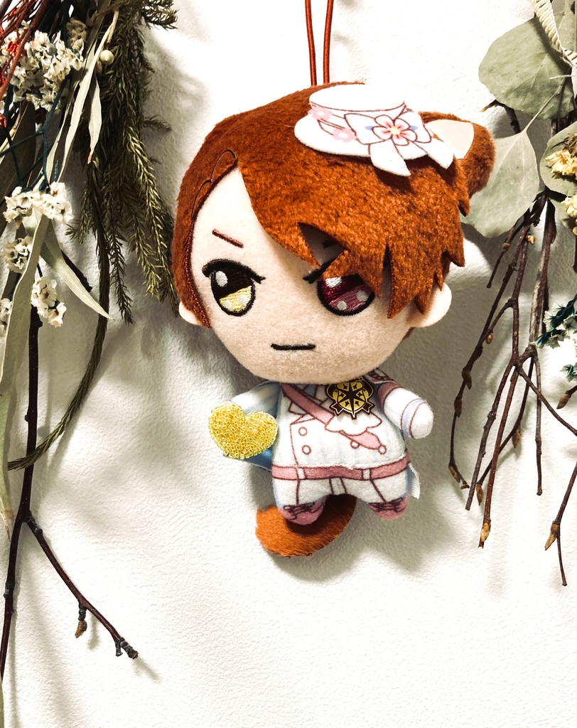 ぬい用ハートブローチ yellow