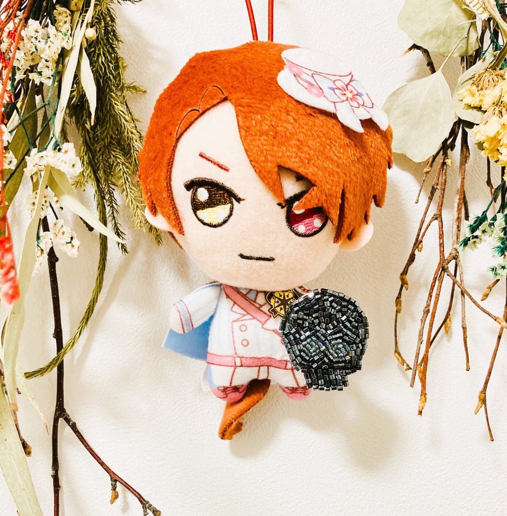 ぬい用ドクロブローチ dark black