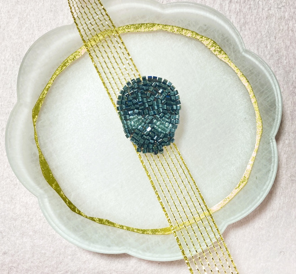 ぬい用ドクロブローチ dark black S