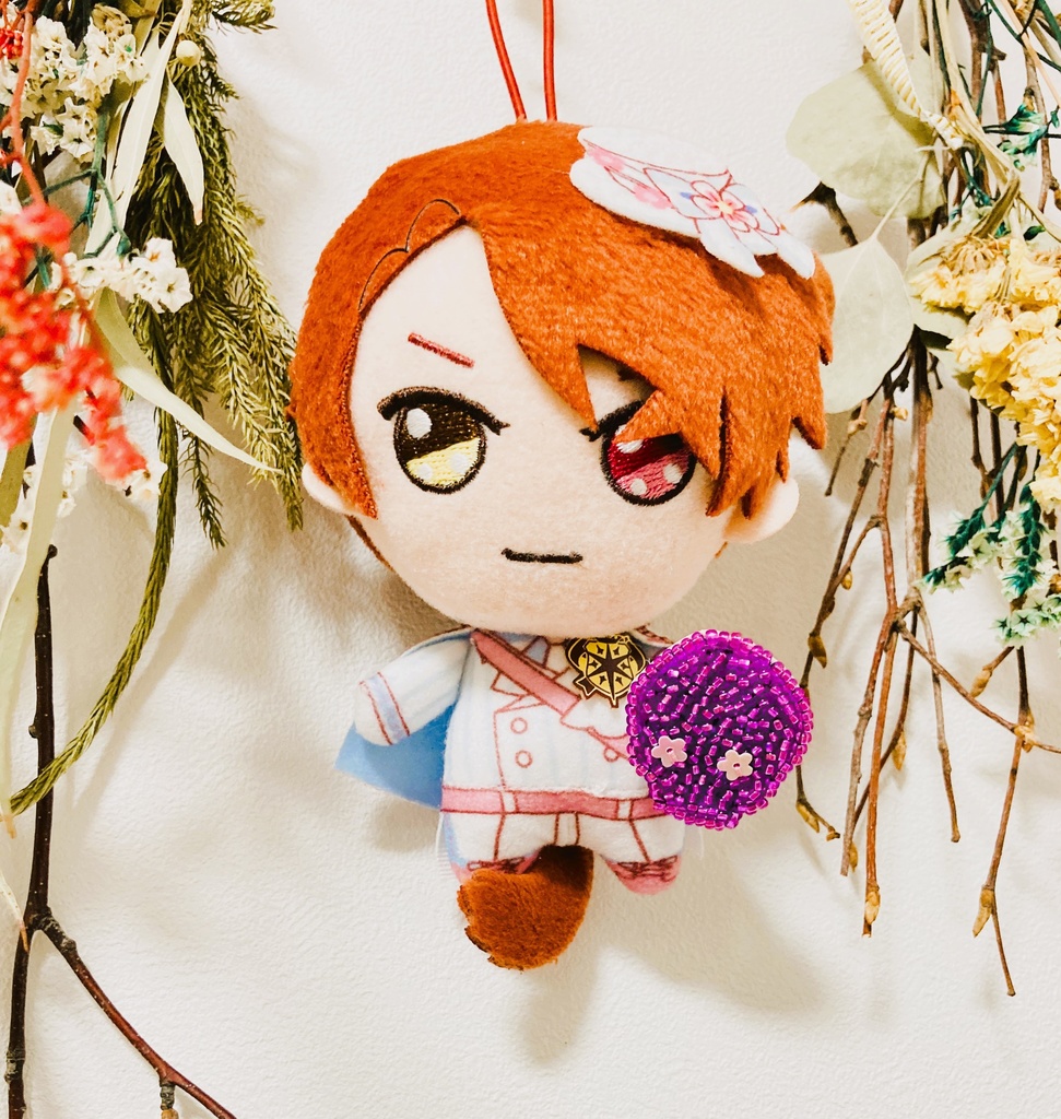 ぬい用ドクロブローチ purple