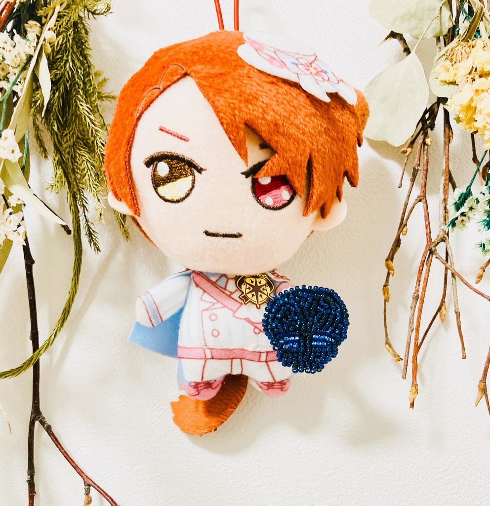 ぬい用ドクロブローチ dark blue