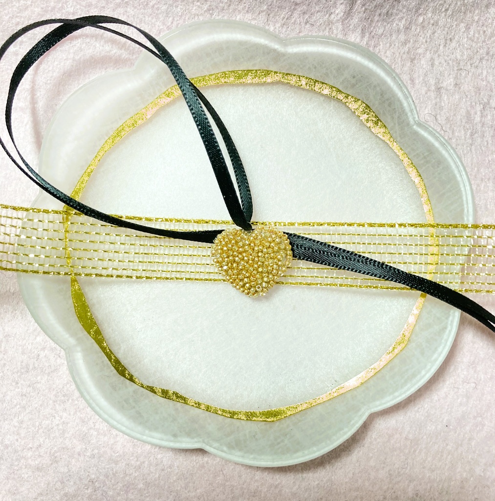 ぬい用ハートネックレス ゴールド