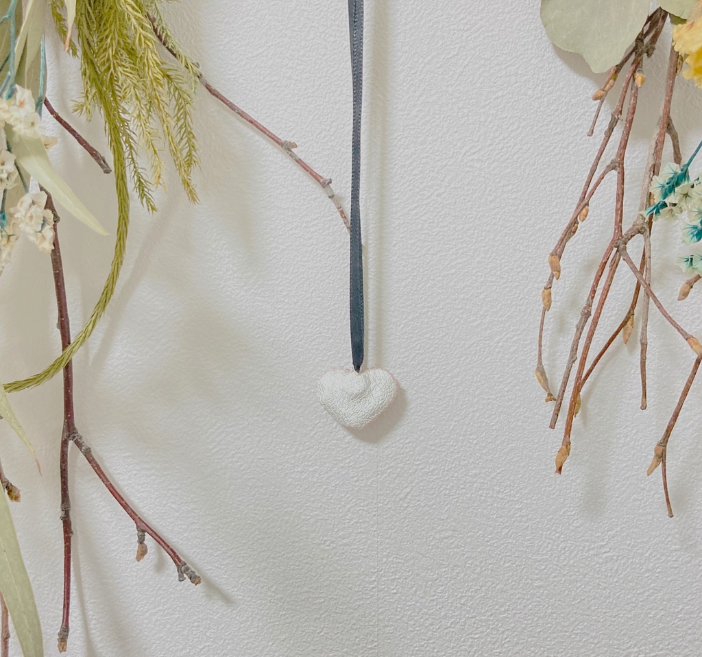 ぬい用ハートネックレス コーラルピンク