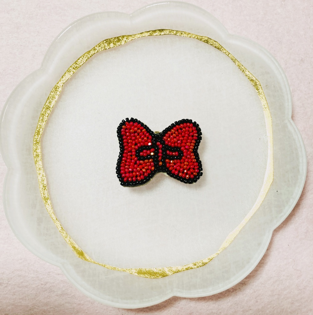 リボン クリップタイプ red